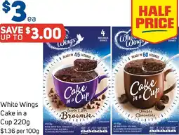 Foodland White Wings Cake in a Cup offer