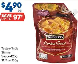 Foodland Taste India Korma Sauce offer