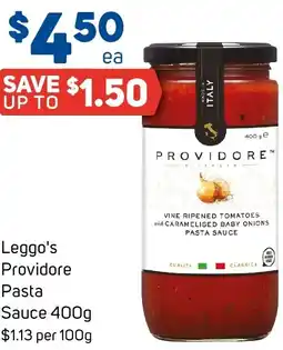 Foodland Leggo's Providore Pasta Sauce offer