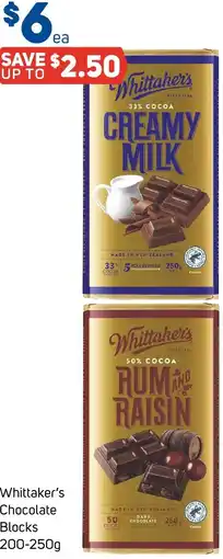 Foodland Whittaker's Chocolate Blocks offer