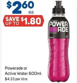 Foodland Powerade or Active Water offer