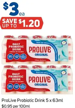 Foodland ProLive Probiotic Drink offer