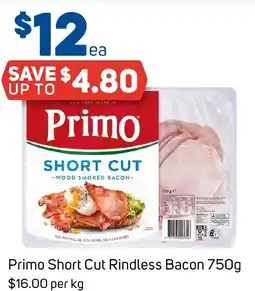 Foodland Primo Short Cut Rindless Bacon offer