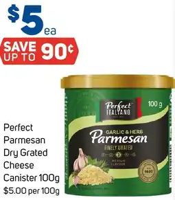 Foodland Perfect Parmesan Dry Grated Cheese Canister offer