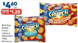 Foodland Birds Eye Golden Crunch Lattice or Sidewinders offer