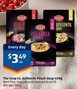 ALDI The Soup Co. Authentic Pouch Soup 400g offer