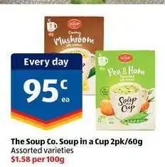 ALDI The Soup Co. Soup in a Cup 2pk/60g offer