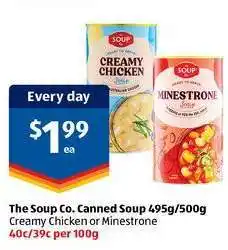 ALDI The Soup Co. Canned Soup 495g/500g offer