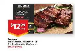 ALDI Bruemar Slow Cooked Pork Ribs 650g offer