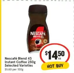 IGA Nescafé Blend 43 Instant Coffee 250g Selected Varieties offer