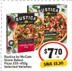 IGA Rustica by McCain Stone Baked Pizza 335-450g Selected Varieties offer