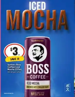 IGA Suntory Boss Coffee Iced Mocha 237mL offer