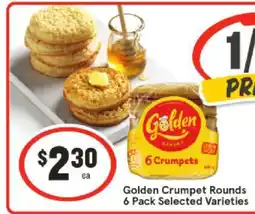 IGA Golden Crumpet Rounds 6 Pack Selected Varieties offer
