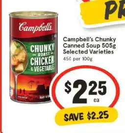 IGA Campbell's Chunky Canned Soup 505g Selected Varieties offer