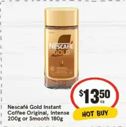 IGA Nescafé Gold Instant Coffee Original, Intense 200g or Smooth 180g offer