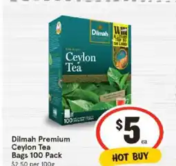 IGA Dilmah Premium Ceylon Tea Bags 100 Pack offer