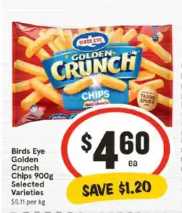 IGA Birds Eye Golden Crunch Chips 900g Selected Varieties offer