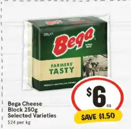 IGA Bega Cheese Block 250g Selected Varieties offer