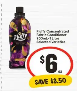 IGA Fluffy Concentrated Fabric Conditioner 900mL-1 Litre Selected Varieties offer