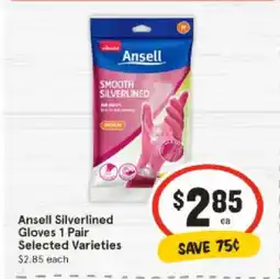 IGA Ansell Silverlined Gloves 1 Pair Selected Varieties offer
