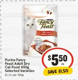 IGA Purina Fancy Feast Adult Dry Cat Food 450g Selected Varieties offer