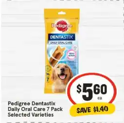 IGA Pedigree Dentastix Daily Oral Care 7 Pack Selected Varieties offer