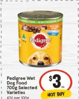 IGA Pedigree Wet Dog Food 700g Selected Varieties offer