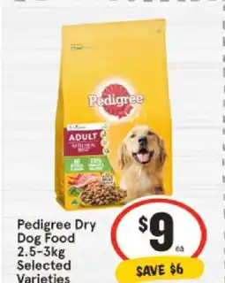 IGA Pedigree Dry Dog Food 2.5-3kg Selected Varieties offer
