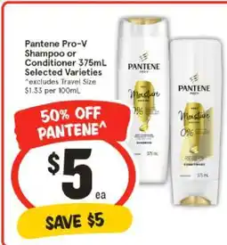 IGA Pantene Pro-V Shampoo or Conditioner 375mL Selected Varieties offer