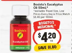 IGA Bosisto’s Eucalyptus Oil 50mL offer
