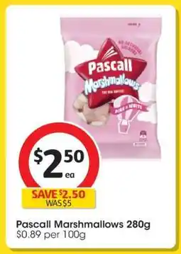 Coles Pascall Marshmallows 280g offer