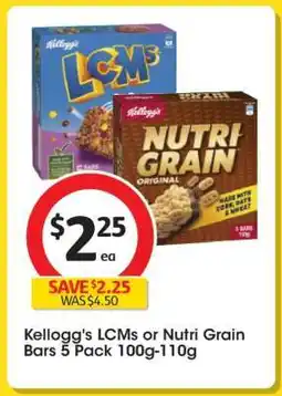 Coles Kellogg's LCMs or Nutri Grain Bars 5 Pack 100g-110g offer