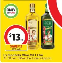 Coles La Española Olive Oil 1 Litre offer