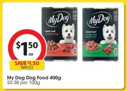 Coles My Dog Dog Food 400g offer