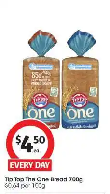 Coles Tip Top The One Bread 700g offer