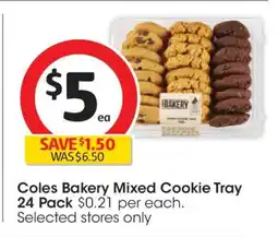 Coles Coles Bakery Mixed Cookie Tray 24 Pack offer