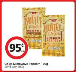 Coles Coles Microwave Popcorn 100g offer