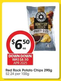 Coles Red Rock Potato Chips 290g offer