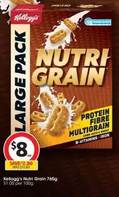 Coles Kellogg's Nutri Grain 765g offer