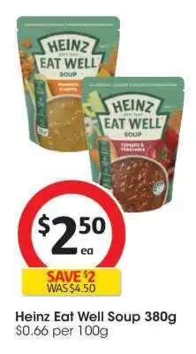 Coles Heinz Eat Well Soup 380g offer
