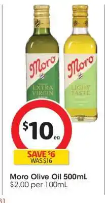 Coles Moro Olive Oil 500mL offer