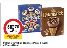 Coles Peters Drumstick Cones 4 Pack-6 Pack offer