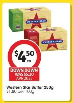 Coles Western Star Butter 250g offer