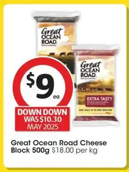 Coles Great Ocean Road Cheese Block 500g offer
