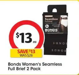 Coles Bonds Women's Seamless Full Brief 2 Pack offer