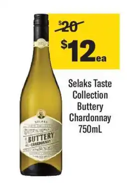 Coles Selaks Taste Collection Buttery Chardonnay 750mL offer