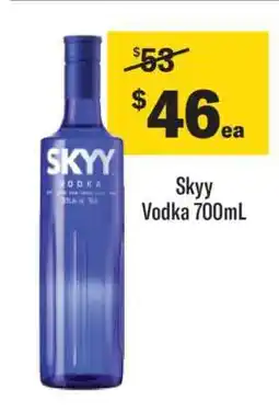 Coles Skyy Vodka 700ml offer