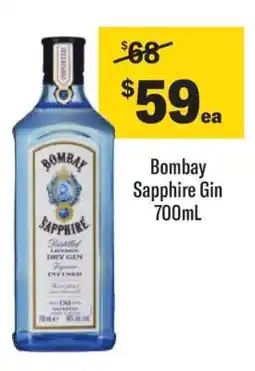 Coles Bombay Sapphire Gin 700mL offer