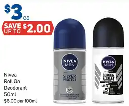 Foodland Nivea Roll On Deodorant offer