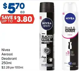 Foodland Nivea Aerosol Deodorant offer